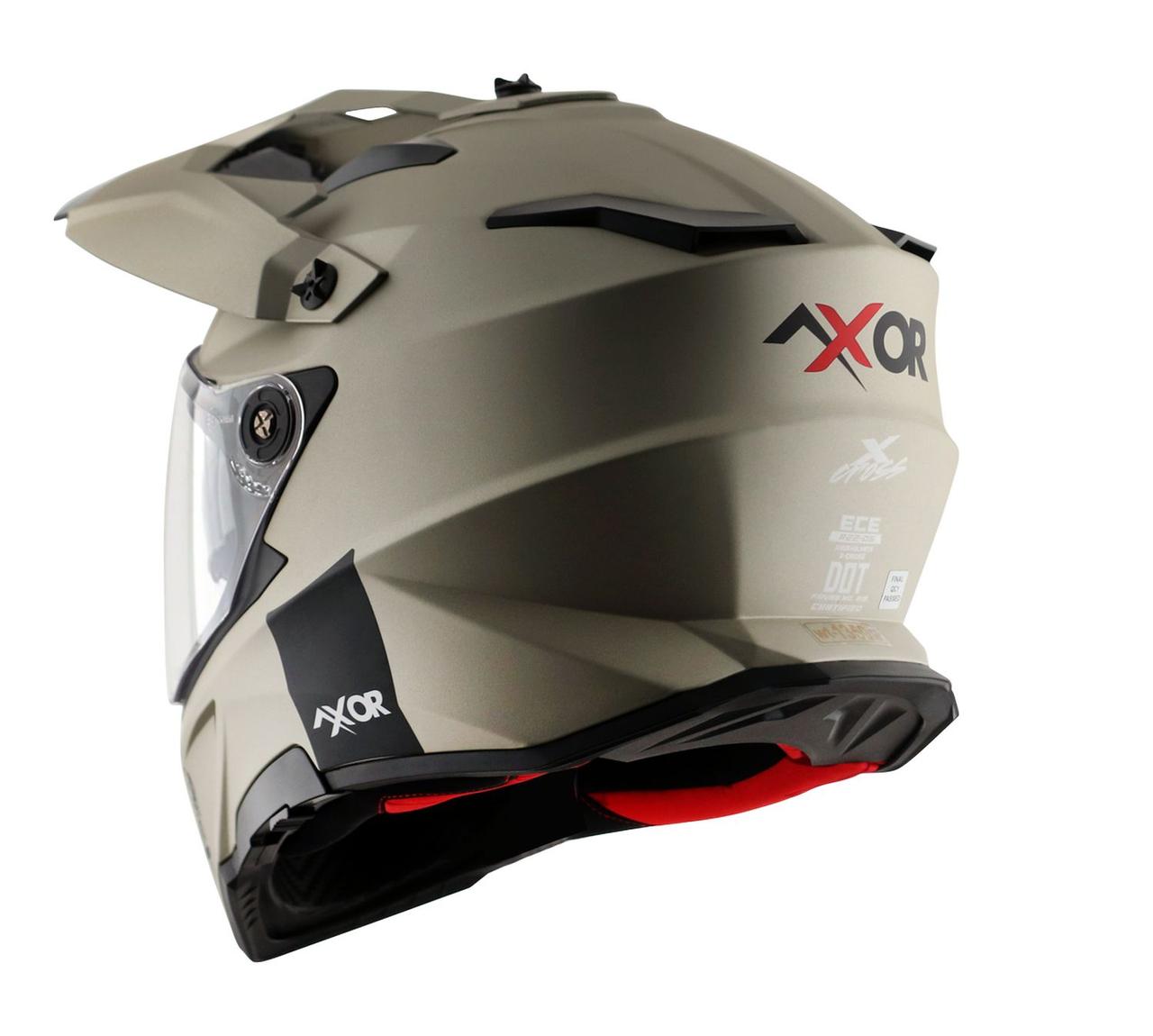 Шлем AXOR X-CROSS DUAL VISOR SC-E, цвет никель - фото 10 - id-p225827353