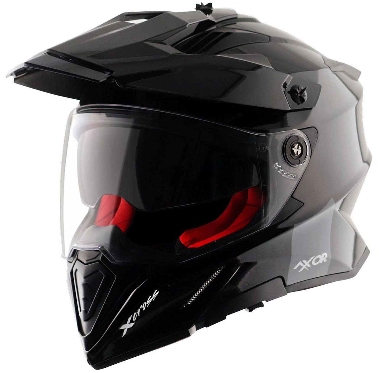 Шлем AXOR X-CROSS DUAL VISOR SC-E, цвет чёрный - фото 1 - id-p225827355