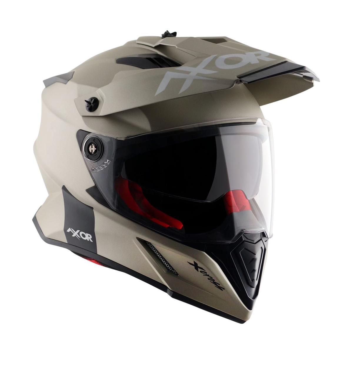 Шлем AXOR X-CROSS DUAL VISOR SC-E, цвет чёрный - фото 2 - id-p225827355
