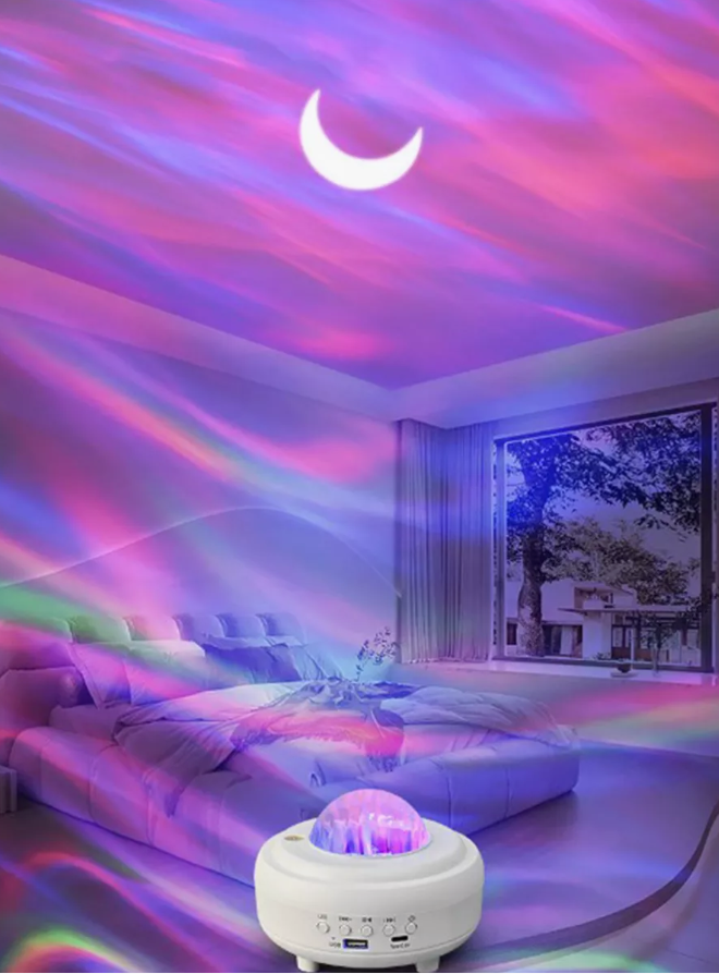 Музыкальный проектор ночник Сияние с bluetooth колонкой XY-899 LED (8 световых режимов, 3 уровня яркости, - фото 4 - id-p225827846