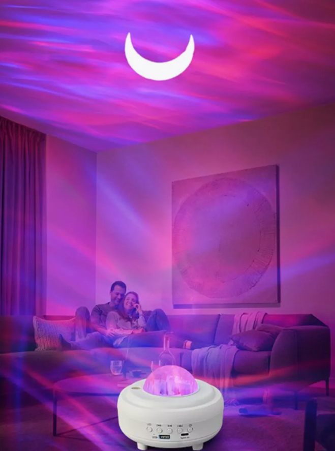 Музыкальный проектор ночник Сияние с bluetooth колонкой XY-899 LED (8 световых режимов, 3 уровня яркости, - фото 9 - id-p225827846