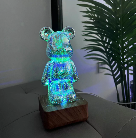 Ночник 3D Мишка Bearbrick / Светильник детский 8 цветов - фото 5 - id-p225827847