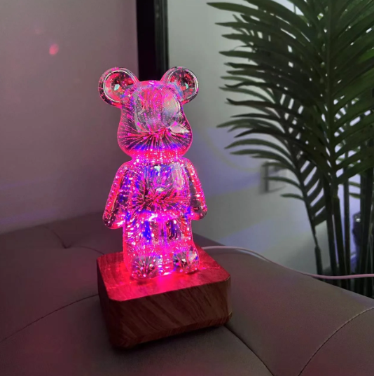 Ночник 3D Мишка Bearbrick / Светильник детский 8 цветов - фото 6 - id-p225827847