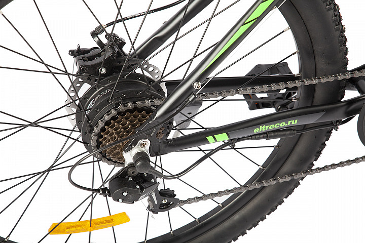 Электровелосипед Eltreco XT 600 Pro 2024 (черный/зеленый) - фото 6 - id-p224286221