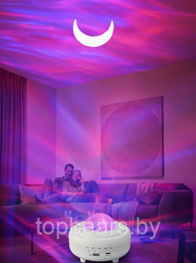Музыкальный проектор ночник Сияние с bluetooth колонкой XY-899 LED (8 световых режимов, 3 уровня яркости, - фото 9 - id-p225828070