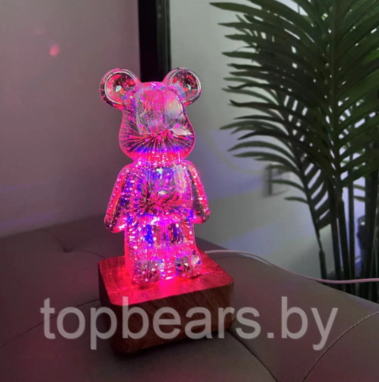 Ночник 3D Мишка Bearbrick / Светильник детский 8 цветов - фото 6 - id-p225828071