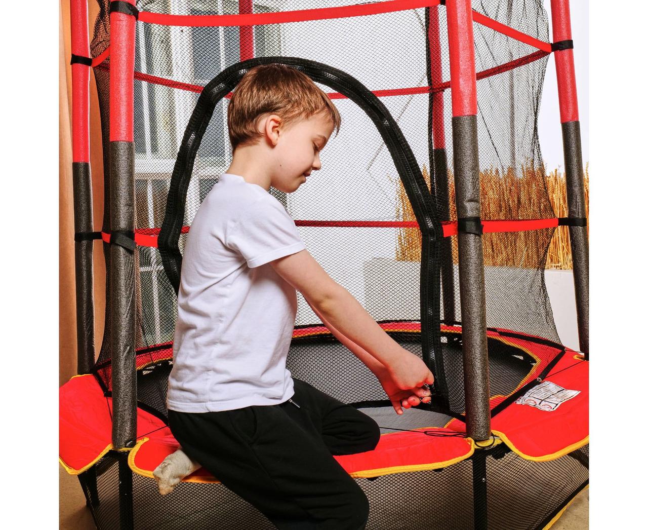 Батут детский DFC TRAMPOLINE 55 (RED, с сеткой) - фото 4 - id-p225061459