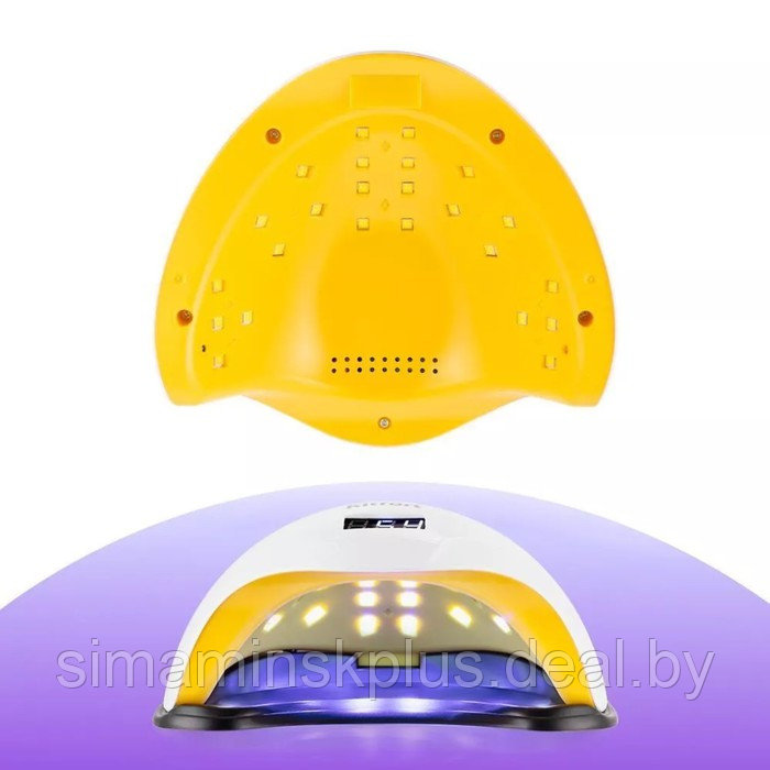 Лампа для гель-лака Kitfort КТ-3153, UV+LED, 24 диода, 10/30/60/99 c, бело-жёлтая - фото 2 - id-p225830961