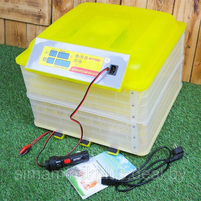 Инкубатор с терморегулятором, гигрометром и автопереворотом, вместимость до 112 яиц, овоскоп - фото 4 - id-p225830991