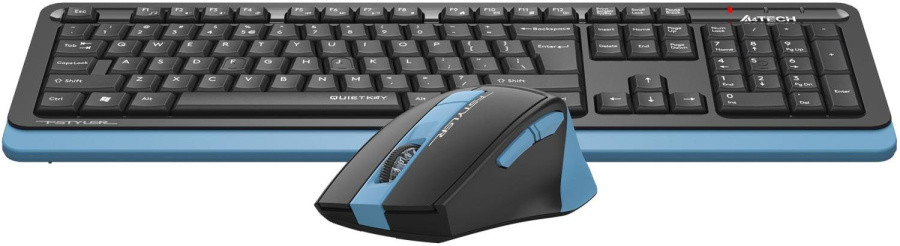 Клавиатура + мышь A4Tech Fstyler FGS1035Q клав:черный/синий мышь:черный/синий USB беспроводная Multimedia - фото 1 - id-p225832420
