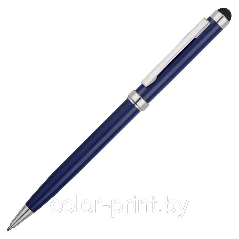 Ручка шариковая Silver Soi, металлическая, синяя/серебристая