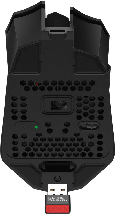 Мышь A4Tech Bloody R36 Ultra черный оптическая (12000dpi) беспроводная USB (7but) - фото 1 - id-p225832756