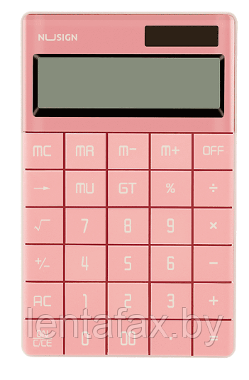 Калькулятор настольный Deli "NS041" 12-разрядный, светло-красный. Цена без учета НДС 20%