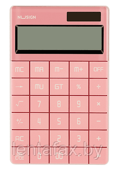 Калькулятор настольный Deli "NS041" 12-разрядный, светло-красный. Цена без учета НДС 20%