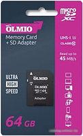 Карта памяти Olmio microSDXC 64GB UHS-I U3