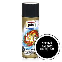 Эмаль аэрозольная JOBI черная глянцевая RAL 9005 (520мл/270гр)