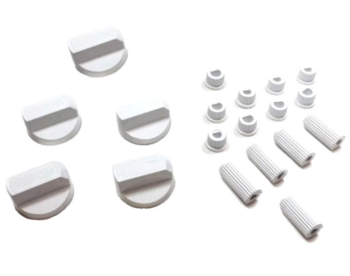 Комплект ручек (белые) для плиты, духовки универсальные 6x8 mm, d=39mm - фото 3 - id-p117357099