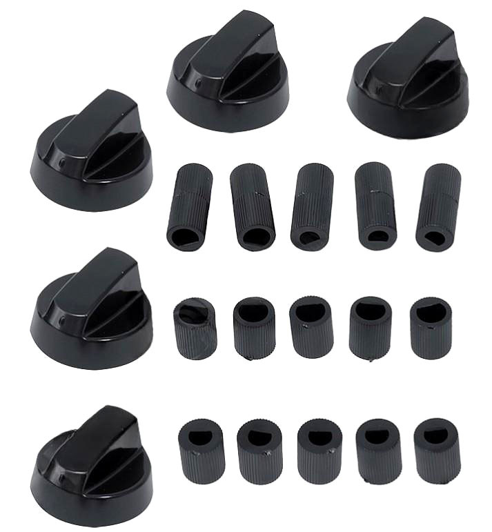 Комплект ручек (черные) для плиты, духовки универсальные 6x8 mm - фото 1 - id-p117357100