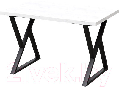 Обеденный стол Millwood Дели Л 130x80x75 (дуб белый Craft/металл черный) - фото 1 - id-p225844769