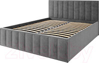 Двуспальная кровать ДСВ Лана 1.4 с подъемным механизмом (графит софт)