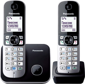 Беспроводной телефон Panasonic KX-TG6812 (черный) - фото 1 - id-p225851807
