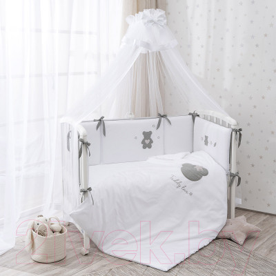 Комплект постельный для малышей Perina Teddy Love / ТЛ6-01.13 (6пр, серый/оливковый) - фото 1 - id-p225853822