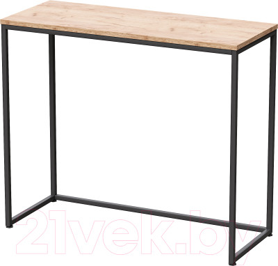 Консольный столик Millwood Пекин 3 Л 100x40x85 (дуб табачный Craft/металл черный) - фото 1 - id-p225854859