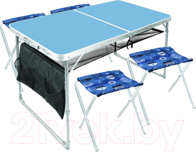 Комплект складной мебели Ника ССТ-К3 (голубой/джинс) - фото 1 - id-p225861980