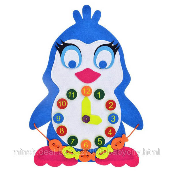 Коврик с часиками - развивающая игрушка Smile Decor Ф018 - фото 1 - id-p225876276