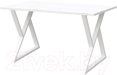 Обеденный стол Millwood Дели Л18 130x80x75 (дуб белый крафт/металл белый) - фото 1 - id-p225844848