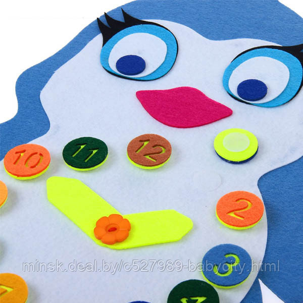 Коврик с часиками - развивающая игрушка Smile Decor Ф018 - фото 3 - id-p225876276