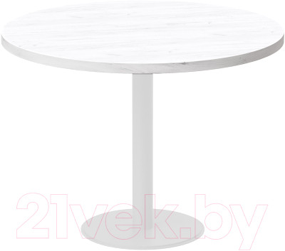 Обеденный стол Millwood Лофт Хельсинки 5 Л D1000x750 (дуб белый Craft/металл белый) - фото 1 - id-p225842783