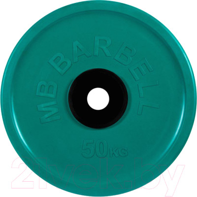 Диск для штанги MB Barbell Олимпийский d51мм 50кг (зеленый) - фото 1 - id-p225839813