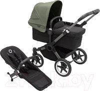 Детская универсальная коляска Bugaboo Donkey 5 2 в 1 с капюшоном (Black/Forest Green)