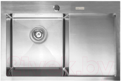 Мойка кухонная Arfeka AF 78x50.5 (левый, сатин) - фото 1 - id-p225848884