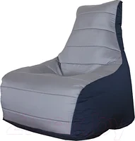 Бескаркасное кресло Flagman Бумеранг Б1.2-01 (серый/тёмно-синий)