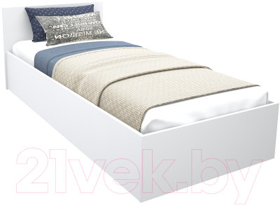 Односпальная кровать МДК КР9 80x200/700x952x2032 (белый) - фото 1 - id-p225851885