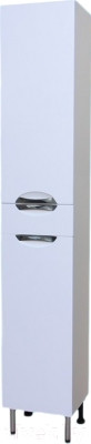 Шкаф-пенал для ванной СанитаМебель Камелия-56 Д3 (белый, левый) - фото 1 - id-p225850849