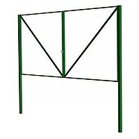 Ворота, распашные, без заполнения, 4 × 1,8 м, с проушиной, зелёные