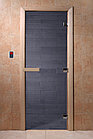 Дверь для бани и сауны 700х2000 DoorWood 8 мм, бронза, коробка хвоя, фото 4