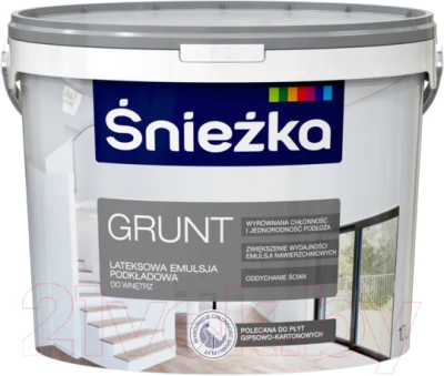 Краска Sniezka Grunt (10л, белый) - фото 1 - id-p225881053