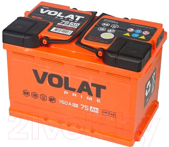 Автомобильный аккумулятор VOLAT Prime R+ (75 А/ч) - фото 1 - id-p225851966