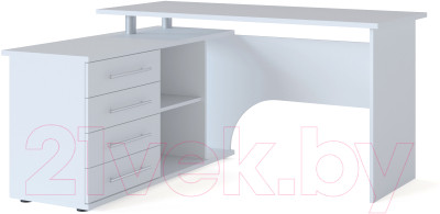 Компьютерный стол Сокол-Мебель КСТ-109 (левый, белый) - фото 1 - id-p225845934