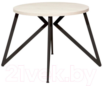 Обеденный стол Millwood Женева Л D90x75 (дуб белый Craft/металл черный) - фото 1 - id-p225845949