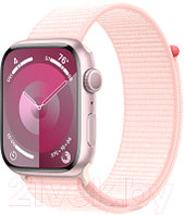 Умные часы Apple Watch Series 9 GPS 41mm (розовый, плетеный ремешок)