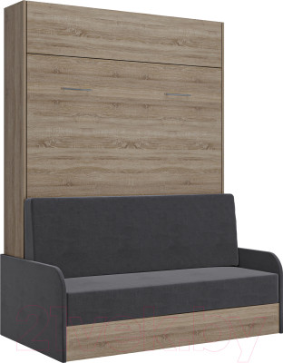 Шкаф-кровать трансформер Макс Стайл Studio Sofa 140x200x18 (дуб бардолино Н1145 ST10/Simple 27) - фото 1 - id-p225837939