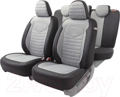 Комплект чехлов для сидений Autoprofi Linen LIN-1505 BK/L.GY - фото 1 - id-p225862141