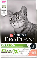 Сухой корм для кошек Pro Plan Sterilised с лососем (3кг)