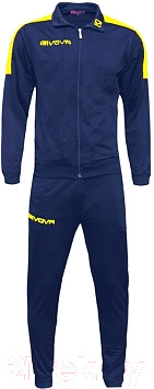 Спортивный костюм Givova Tuta Revolution / TR033 (XS, темно-синий/желтый) - фото 1 - id-p225877150