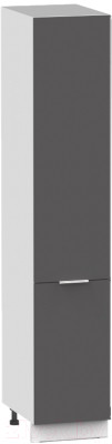 Шкаф-пенал кухонный Интермебель Микс Топ П 2140-2-400 (графит серый) - фото 1 - id-p225853036